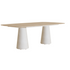 Versatile Conix Rectangular Concrete Outdoor Dining Table by Royal Botania Casa Design Group