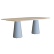 Versatile Conix Rectangular Concrete Outdoor Dining Table by Royal Botania Casa Design Group
