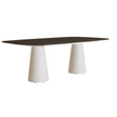 Versatile Conix Rectangular Concrete Outdoor Dining Table by Royal Botania Casa Design Group