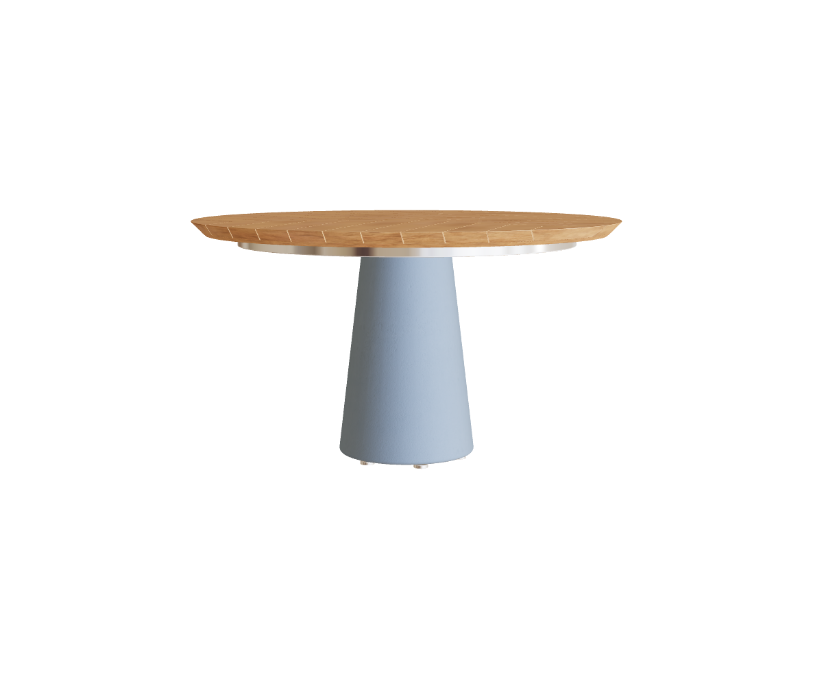 Modern Conix Round Concrete Outdoor Dining Table by Royal Botania Casa Design Group