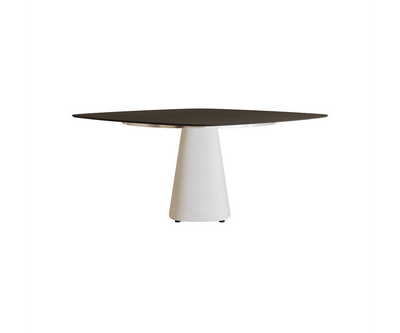 Modern Conix Square Concrete Outdoor Dining Table by Royal Botania Casa Design Group