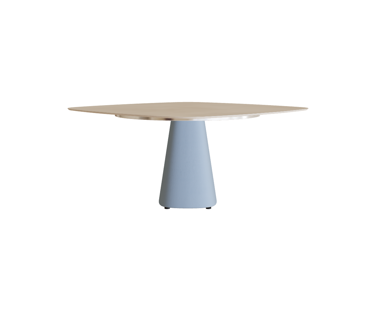 Modern Conix Square Concrete Outdoor Dining Table by Royal Botania Casa Design Group