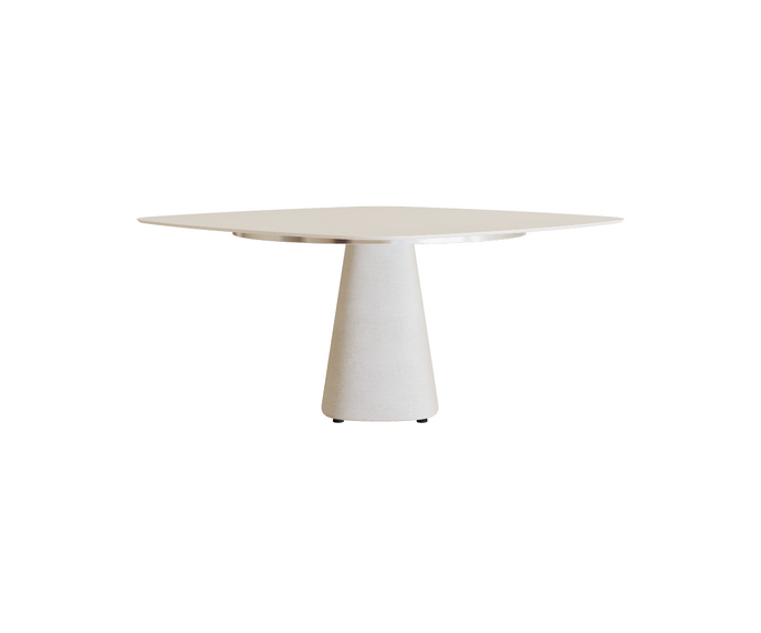Modern Conix Square Concrete Outdoor Dining Table by Royal Botania Casa Design Group