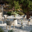 Modern Conix Square Concrete Outdoor Dining Table by Royal Botania Casa Design Group