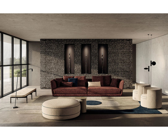 Foster Low Sofa by Frigerio with refined contemporary design and premium upholstery | Casa Design Group