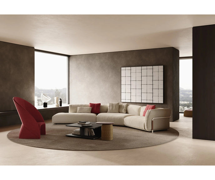 Mayu Lounge Chair by Frigerio with sculptural monoblock design, premium upholstery, and contemporary Italian craftsmanship | Casa Design Group