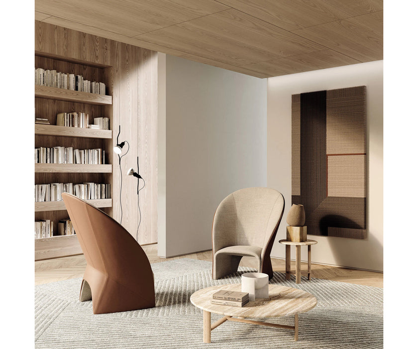 Mayu Lounge Chair by Frigerio with sculptural monoblock design, premium upholstery, and contemporary Italian craftsmanship | Casa Design Group