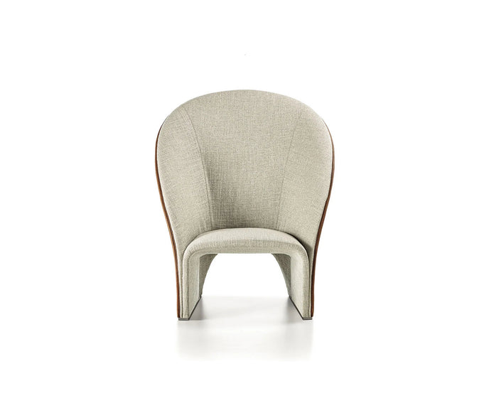 Mayu Lounge Chair by Frigerio with sculptural monoblock design, premium upholstery, and contemporary Italian craftsmanship | Casa Design Group