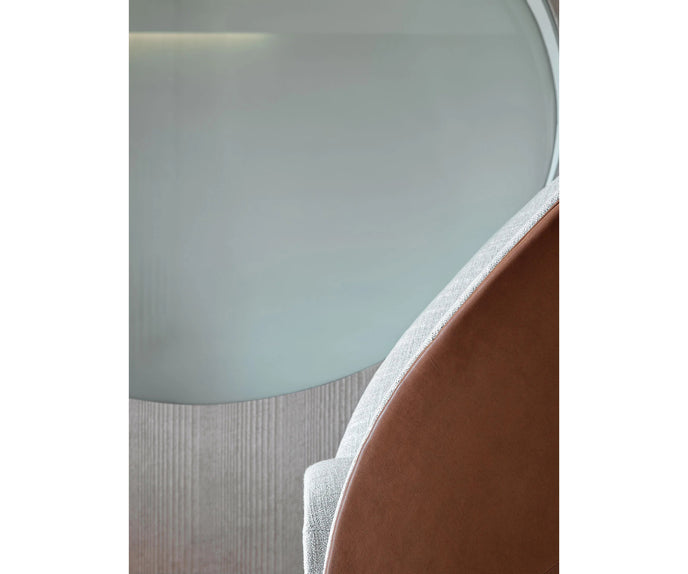Mayu Lounge Chair by Frigerio with sculptural monoblock design, premium upholstery, and contemporary Italian craftsmanship | Casa Design Group