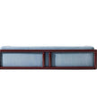 Cornaro sofa by Cassina with solid wood frame and upholstered cushions in geometric design – Casa Design Group