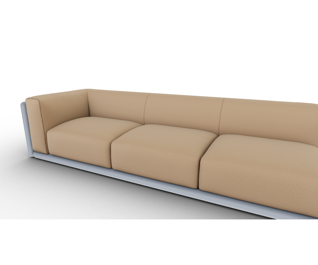 Cornaro sofa by Cassina with solid wood frame and upholstered cushions in geometric design – Casa Design Group