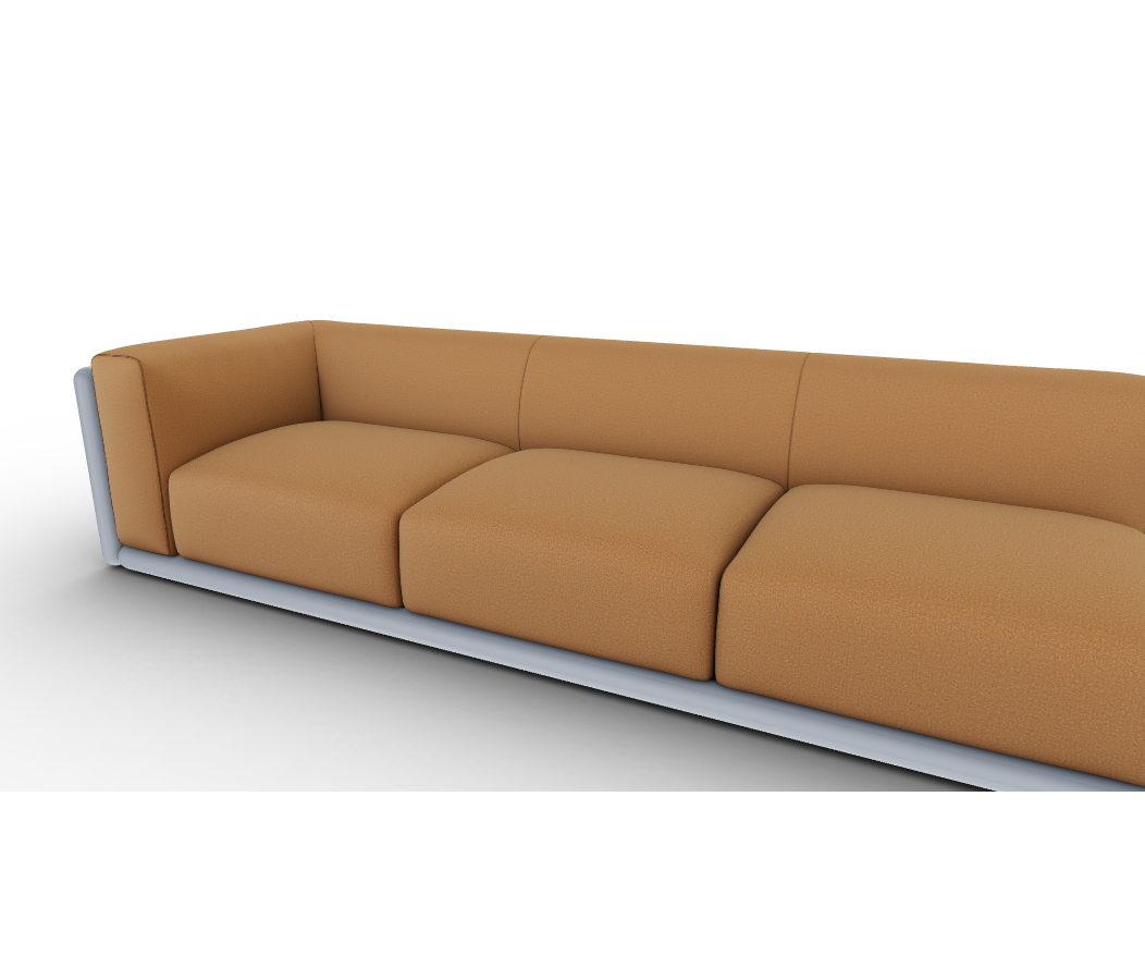 Cornaro sofa by Cassina with solid wood frame and upholstered cushions in geometric design – Casa Design Group