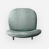 Cremino Dining Chair with rounded upholstered backrest, slender tapered legs and decorative metal ring by Accento | Casa Design Group