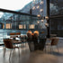 Crossover Glass Dining Table by Massimo Castagna for Tonelli Design | Casa Design Group