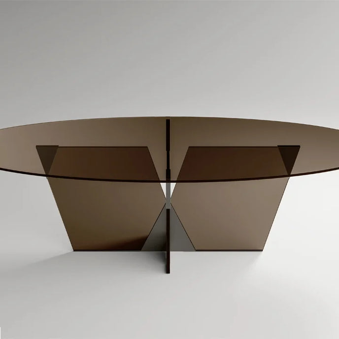 Crossover Glass Dining Table by Massimo Castagna for Tonelli Design | Casa Design Group