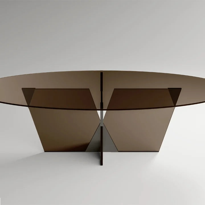 Crossover Glass Dining Table by Massimo Castagna for Tonelli Design | Casa Design Group