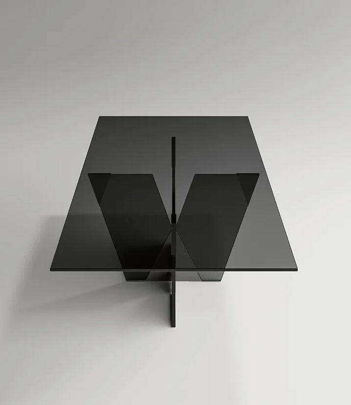 Crossover Glass Dining Table by Massimo Castagna for Tonelli Design | Casa Design Group