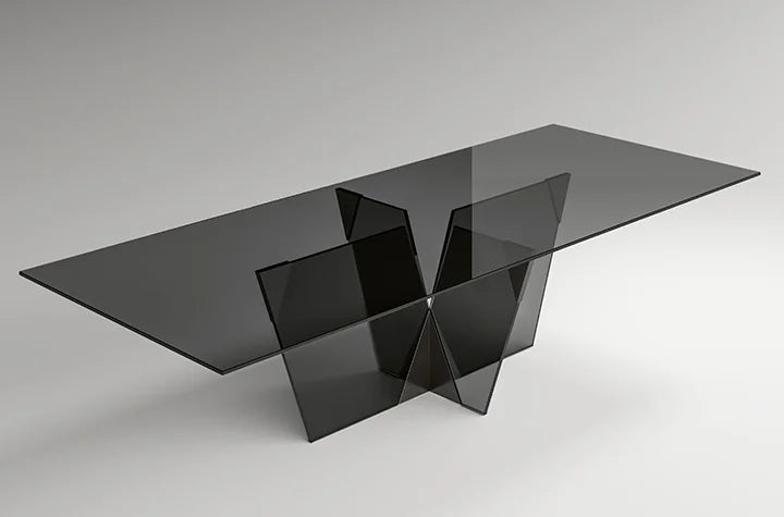 Crossover Glass Dining Table by Massimo Castagna for Tonelli Design | Casa Design Group