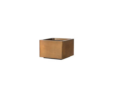 Elegant Brass Cuprum Cube Planter by  Royal Botania Casa Design Group