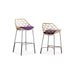 Minimalist Cut Outdoor Barstool with Steel Frame by Potocco | Casa Design Group