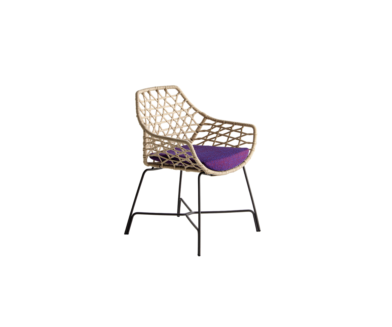 Modern Cut Outdoor Dining Chair with Powder-Coated Steel Frame by Potocco | Casa Design Group