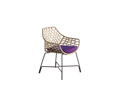 Modern Cut Outdoor Dining Chair with Powder-Coated Steel Frame by Potocco | Casa Design Group