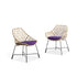 Modern Cut Outdoor Dining Chair with Powder-Coated Steel Frame by Potocco | Casa Design Group