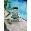 Contemporary Cut Outdoor Lounge Chair with Epoxy Steel Frame by Potocco | Casa Design Group