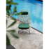 Contemporary Cut Outdoor Lounge Chair with Epoxy Steel Frame by Potocco | Casa Design Group