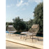 Contemporary Cut Outdoor Lounge Chair with Footrest with Epoxy Steel Frame by Potocco | Casa Design Group