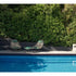Contemporary Cut Outdoor Lounge Chair with Footrest with Epoxy Steel Frame by Potocco | Casa Design Group
