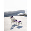 Contemporary Cut Outdoor Lounge Chair with Footrest with Epoxy Steel Frame by Potocco | Casa Design Group