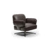 Contemporary Dafne lounge chair by Frigerio with sculptural upholstered design