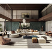Contemporary Dafne lounge chair by Frigerio with sculptural upholstered design