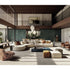 Contemporary Dafne lounge chair by Frigerio with sculptural upholstered design