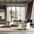 Contemporary Dafne lounge chair by Frigerio with sculptural upholstered design