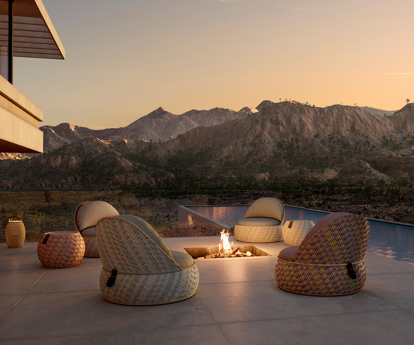 Colorful DALA Side Table by Dedon – modern outdoor accent | Casa Design Group