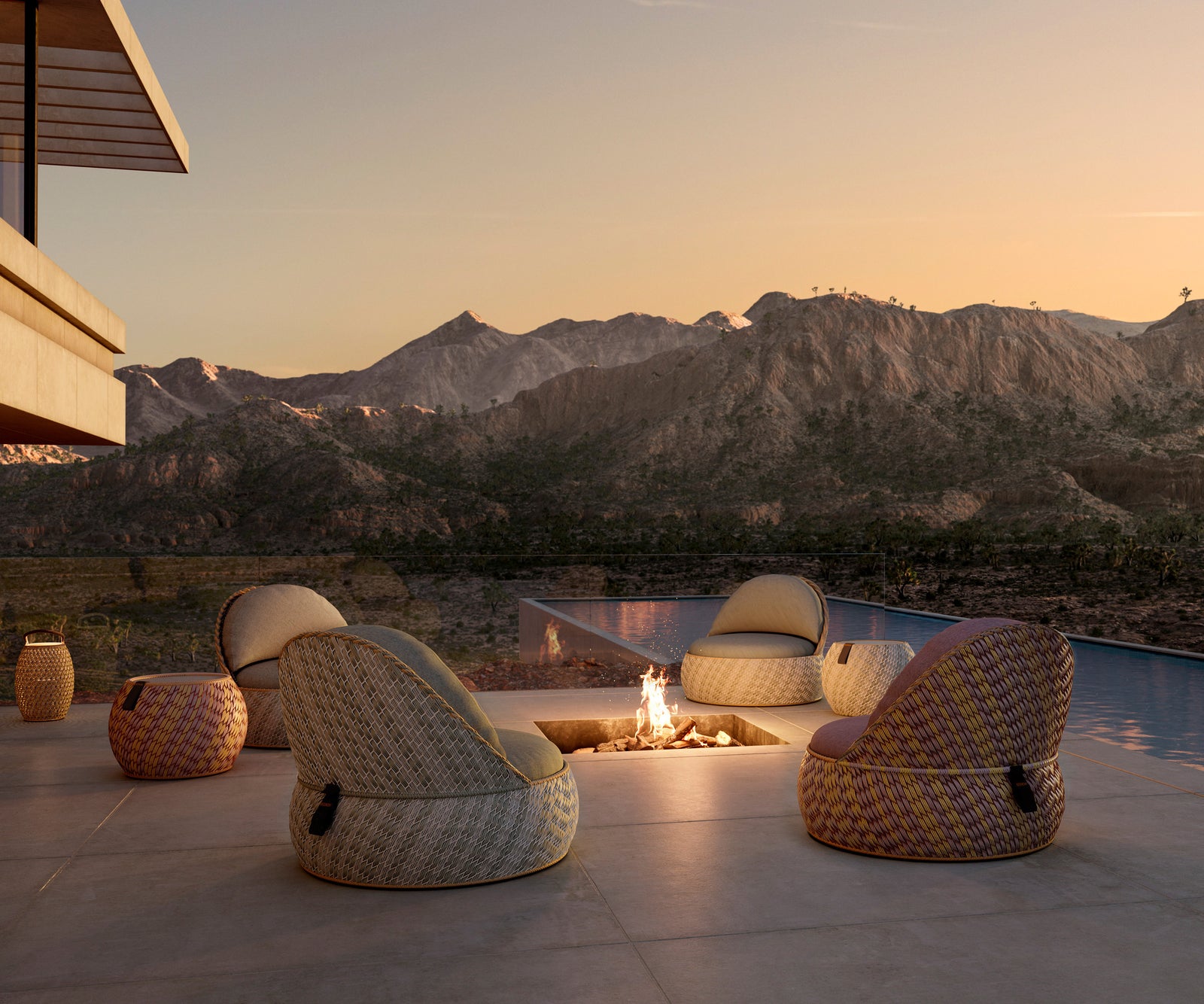 Colorful DALA Side Table by Dedon – modern outdoor accent | Casa Design Group