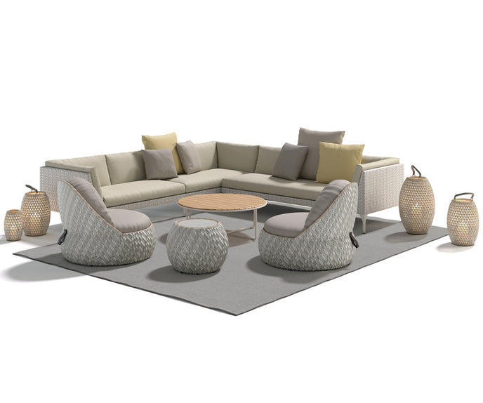 Colorful DALA Side Table by Dedon – modern outdoor accent | Casa Design Group