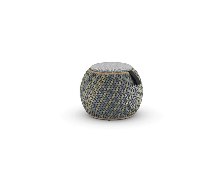 Handwoven Dala Stool by Dedon – versatile patio furniture | Casa Design Group