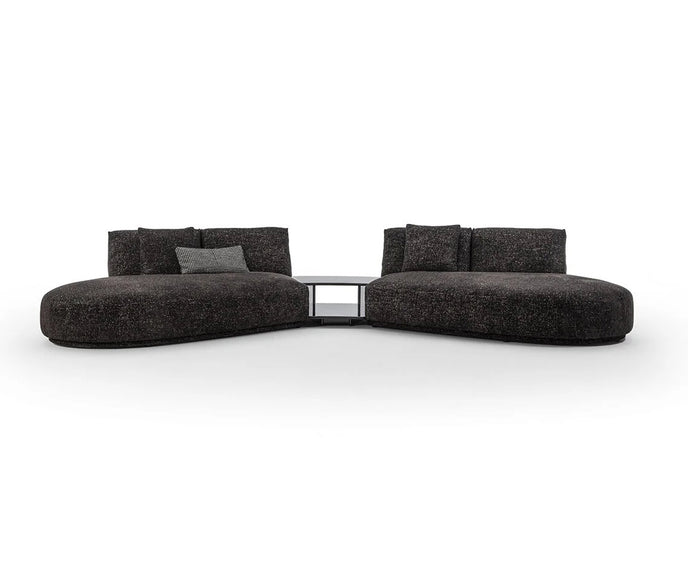 Contemporary modular Dao Soft sofa by Frigerio with elegant upholstered seating