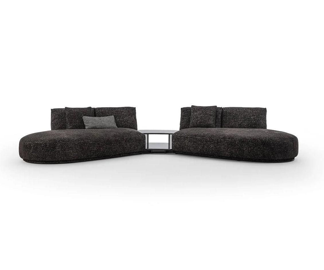 Contemporary modular Dao Soft sofa by Frigerio with elegant upholstered seating