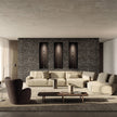 Contemporary modular Dao Soft sofa by Frigerio with elegant upholstered seating