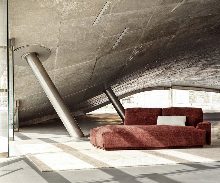 Contemporary modular Dao Soft sofa by Frigerio with elegant upholstered seating