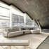 Contemporary modular Dao Soft sofa by Frigerio with elegant upholstered seating