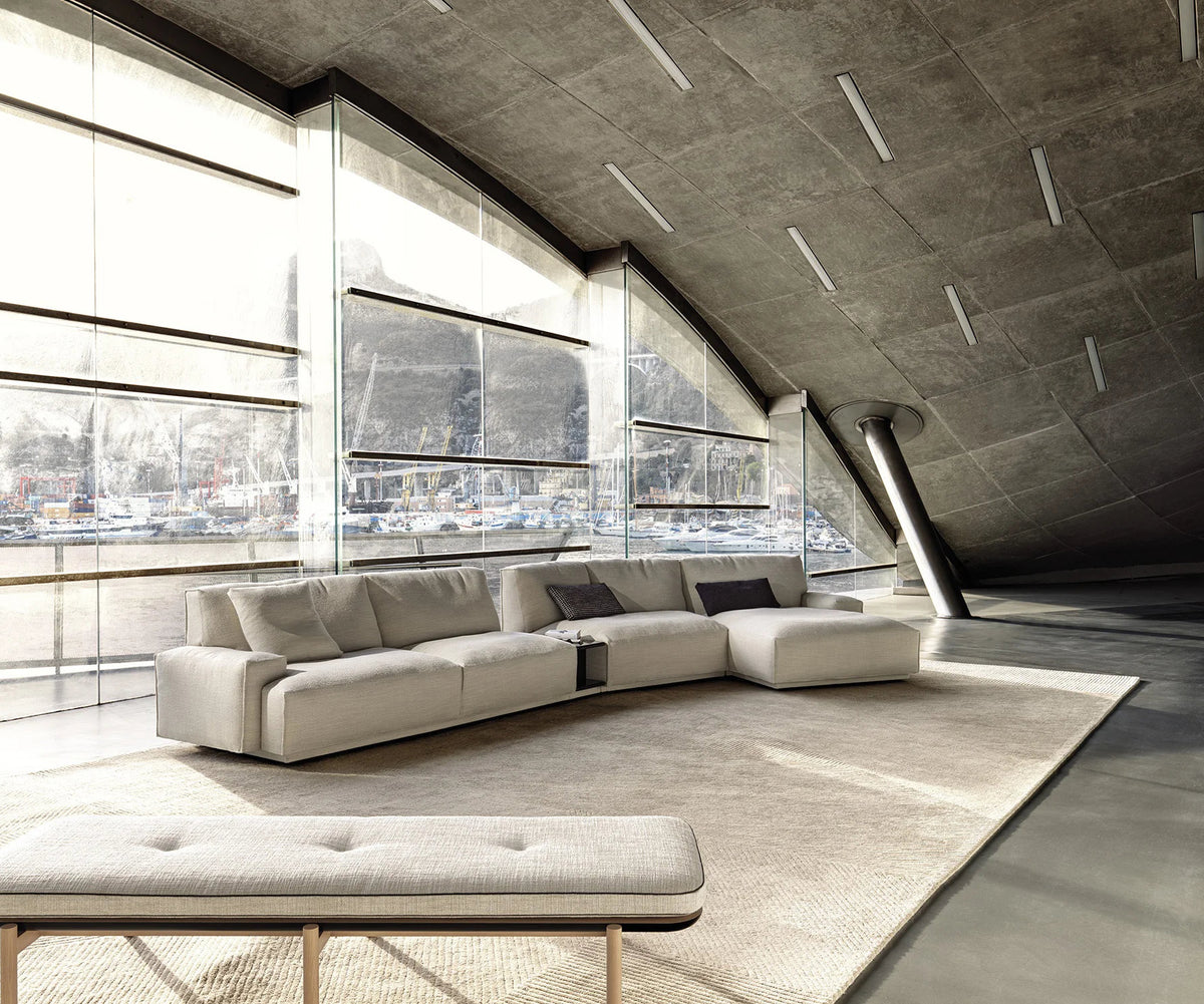 Contemporary modular Dao Soft sofa by Frigerio with elegant upholstered seating