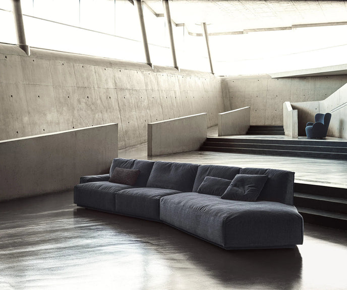 Contemporary modular Dao Soft sofa by Frigerio with elegant upholstered seating