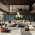 Contemporary modular Dao Soft sofa by Frigerio with elegant upholstered seating