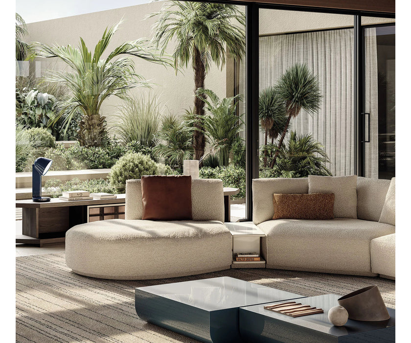 Contemporary modular Dao Soft sofa by Frigerio with elegant upholstered seating