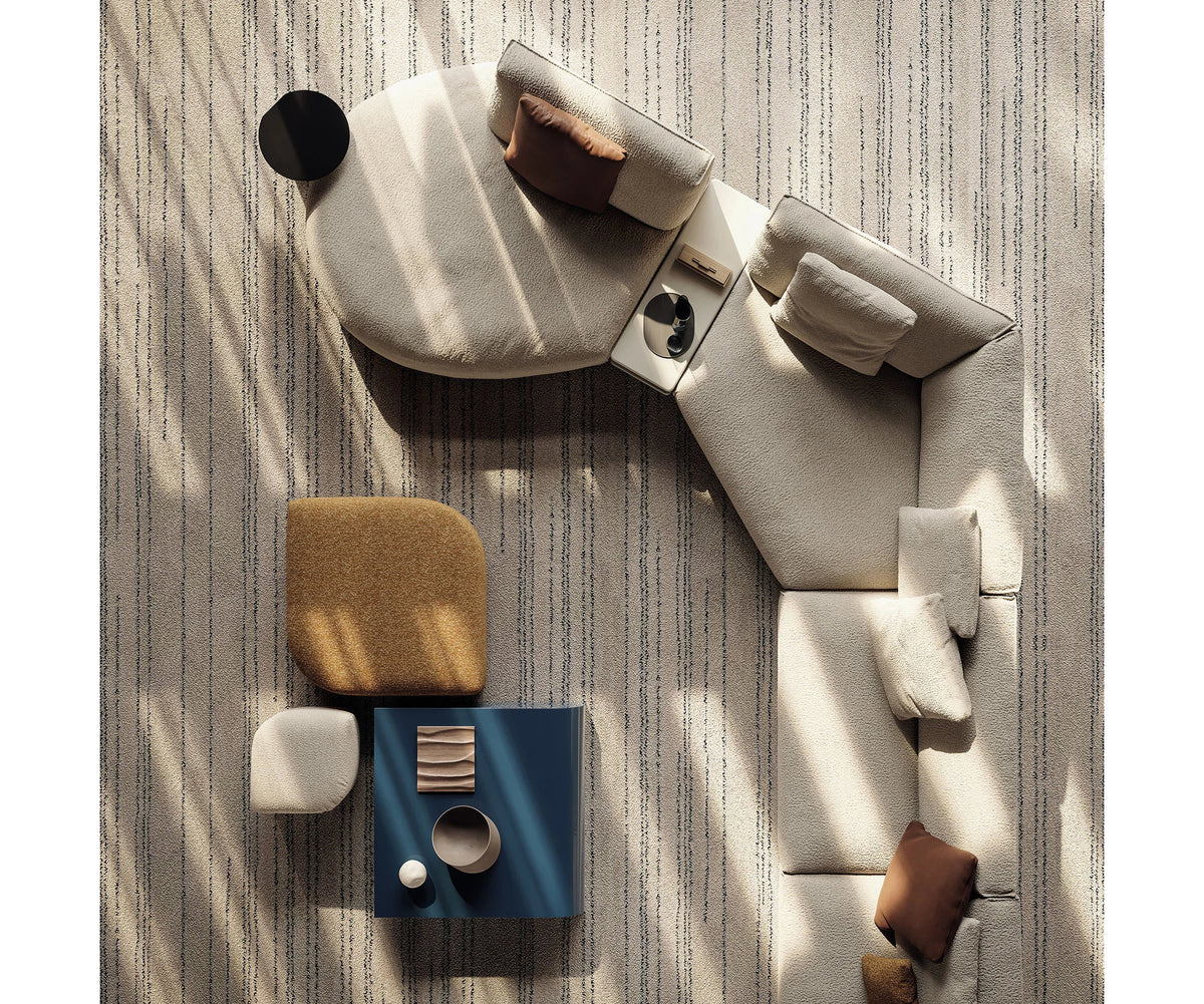 Contemporary modular Dao Soft sofa by Frigerio with elegant upholstered seating